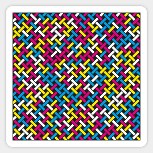 Weave Pattern (CMYK Colour) Sticker